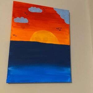homemade sunset painting